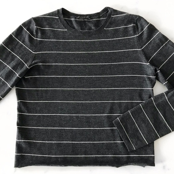 Theory Sweaters - [Theory] Striped Knit Cropped Sweater
